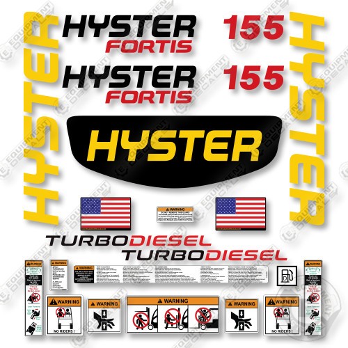 Hyster s155ft fortis decal kit - hyster,