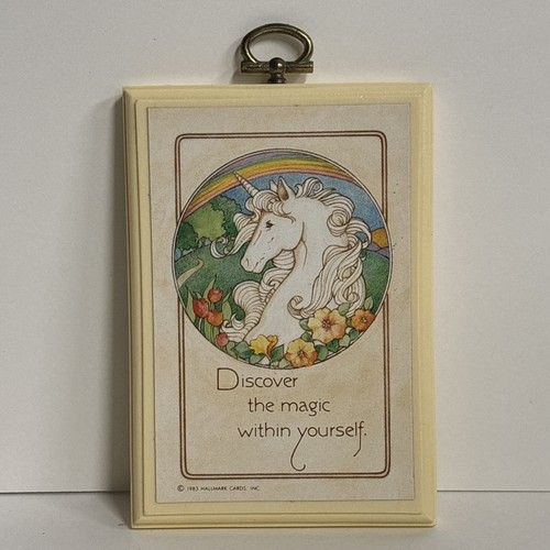 Vintage hallmark unicorn wood - hallmark,