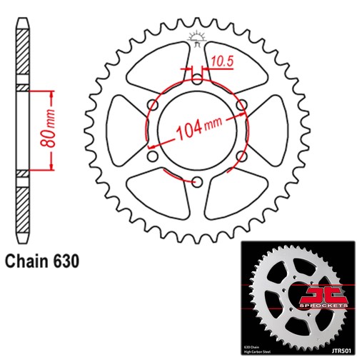 Sprocket steel rear 630 - sprocket,