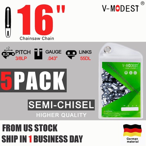 5pack chainsaw chain blade - 5pack, 16"