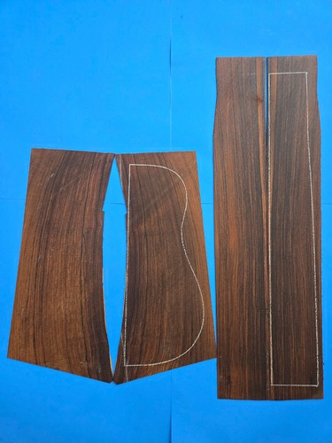Cocobolo guitar back and sides