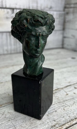 Vtg bronze bust david - bust,