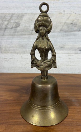 Brass victorian lady bell - victorian,