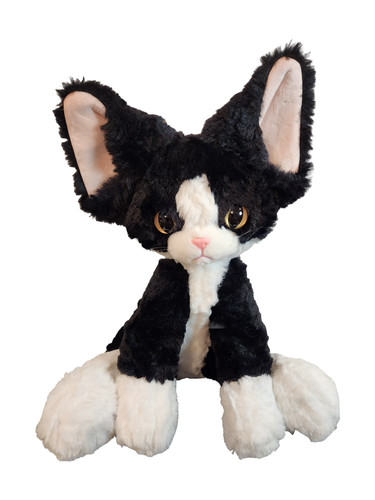Black cat plush - black, stuffed