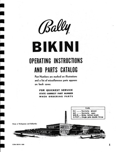Bally bikini bingo pinball - [bingo],