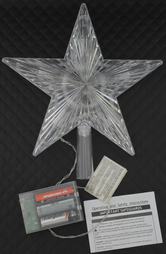 Clear acrylic faceted star - acrylic,