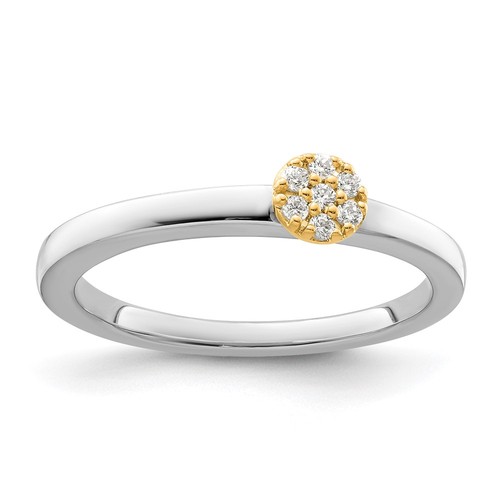 14k two tone gold - 14k, 1/15ct