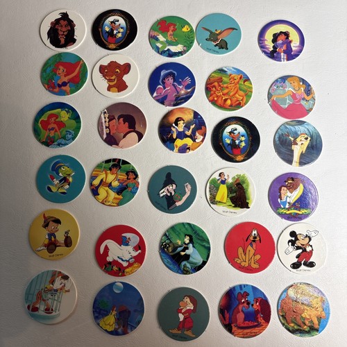 Lot disney themed pogs - themed,