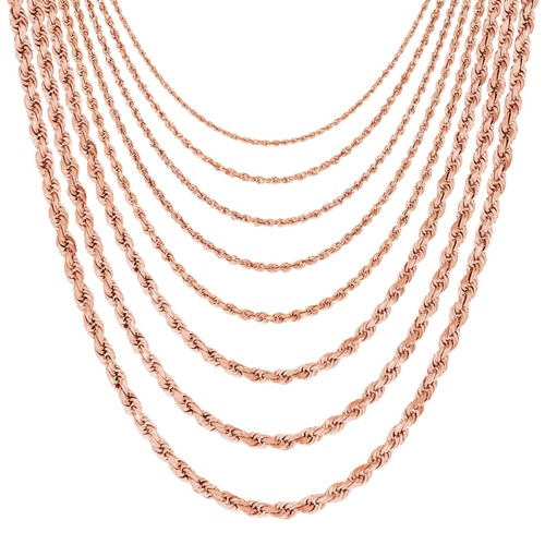 14k rose gold 5mm 6mm - rose, 1.5mm-6mm