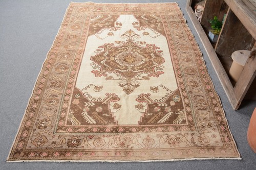 9x7 vintage rug brown - 4,9x7,8, rug,