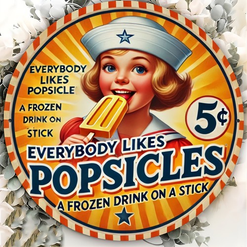Vintage popsicle metal - 2d,