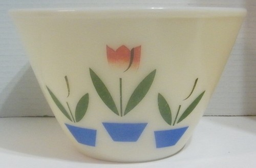 Fire king bowl oven - oven, tulip