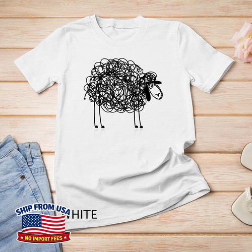 Black sheep doodled with texta - sheep,