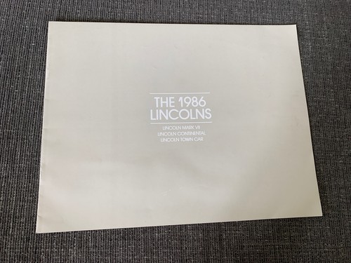 1986 lincoln brochure mark - 1986, vii