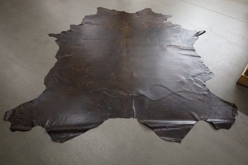 Unique dark brown - dark, leather