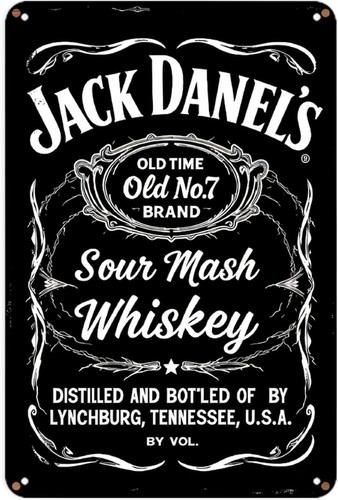 Jack daniels whiskey tin - daniels, metal