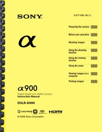 Sony alpha a900 owner - sony,