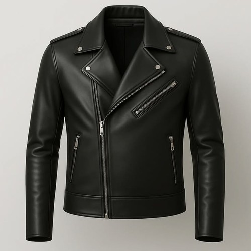 Men genuine leather jacket - men’s,