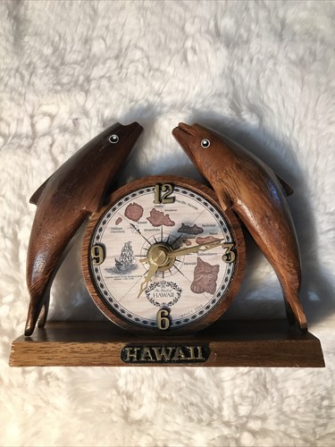 Dolphin clock with hawaiian - clock,