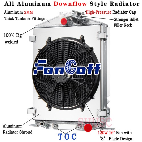 Row radiator shroud - fan, for