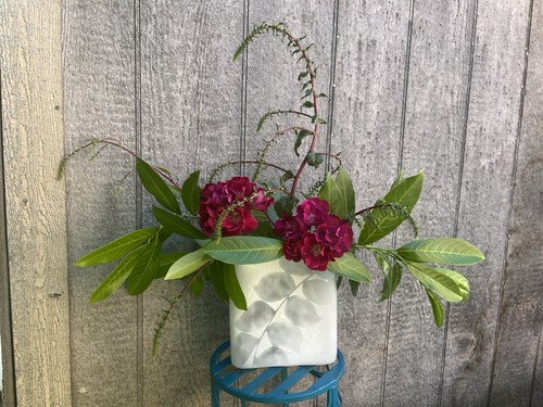 Vintage glass flower - flower, vase