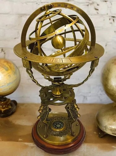 Solid brass armillary - solid,