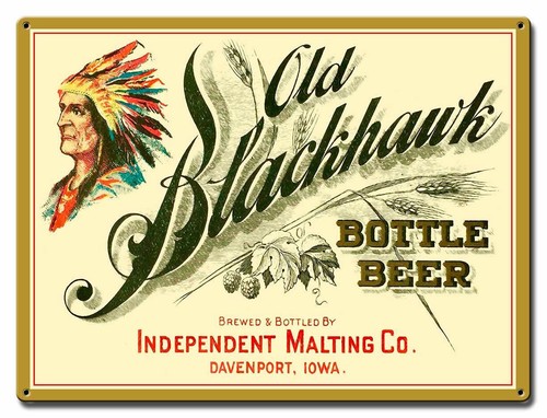 Old blackhawk bottle beer - blackhawk,