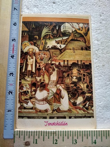 Postcard tenochtitlan mural - postcard,