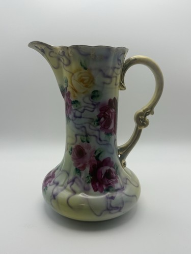 Antique floral chocolate pot - floral,