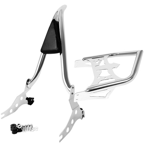 Chrome sissy bar luggage - bar, w/luggage