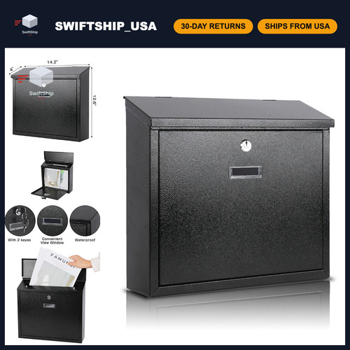 Locking mailbox wall mounted - locking,