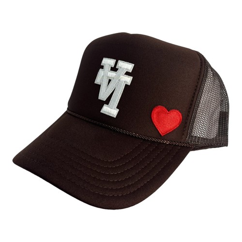 Upside down heart - brown, cap