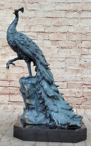 Male peacock bronze - peacock,