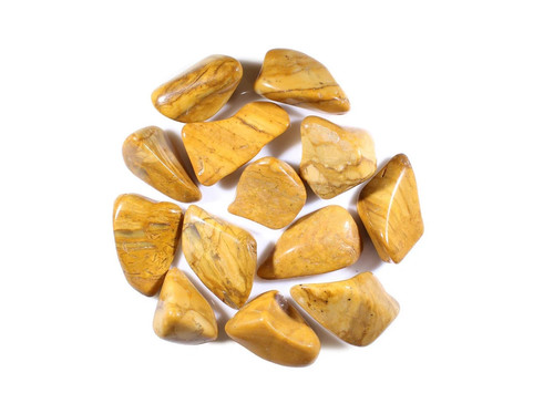 Yellow jasper tumbled - yellow,