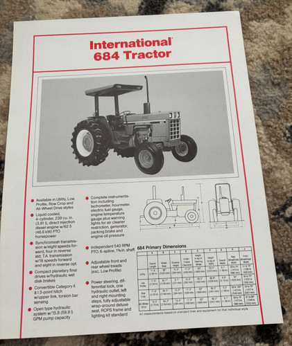 International harvester 684 - harvester,