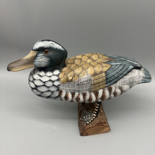 Vintage wooden duck - duck, mallard