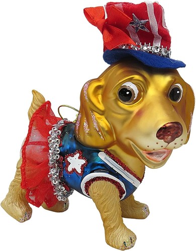 Patriotic dog ornament uncle - dog,