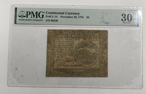 1775 continental currency pmg - continental, currency.