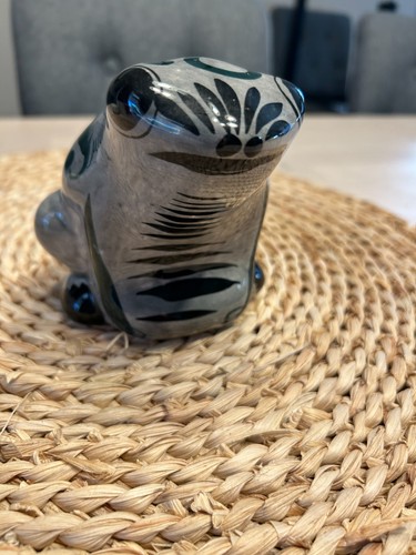 Mexican tonala frog figurine - mexican, 4