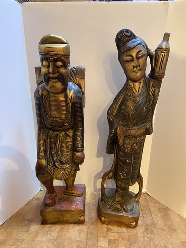 Vintage chinoiserie wood - chinoiserie,