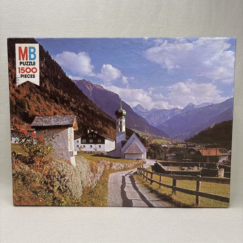 Vtg 1500 piece jigsaw - mb,