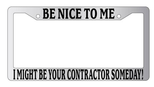 Chrome license plate frame - frame, be