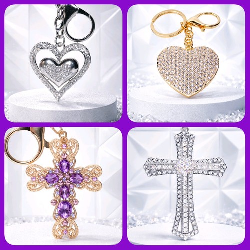 Rhinestone key chain - ring, bag
