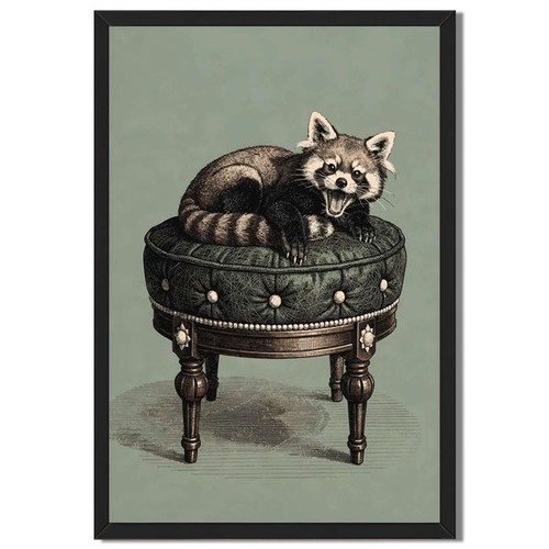 Red panda portrait wall art - panda,