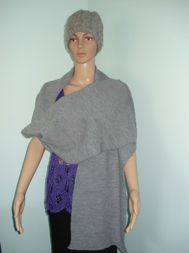 Grey melange hand - grey, knit