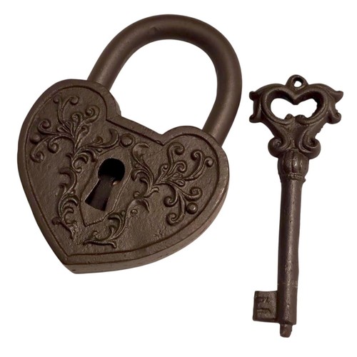 Vintage style heart padlock - vintage-style,