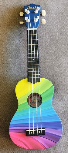 Rare amahi ukelele rainbow - rare!, w/rainbow