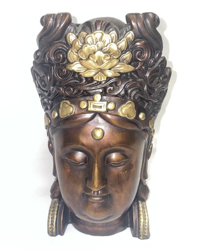 Guan yin bronze head - guan, sculpture
