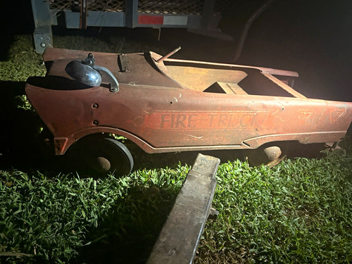Vintage metal pedal car fire - pedal,