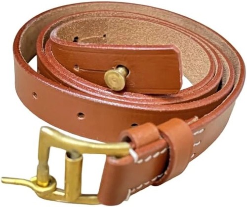 Vintage leather rifle sling - vintage,